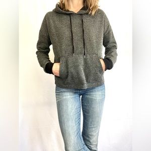 Banana Republic black and white soft textured lightweight hoodie size small